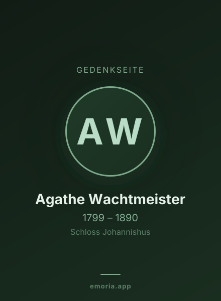 Gedenkportrait von Agathe Wachtmeister
