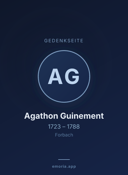 Gedenkportrait von Agathon Guinement