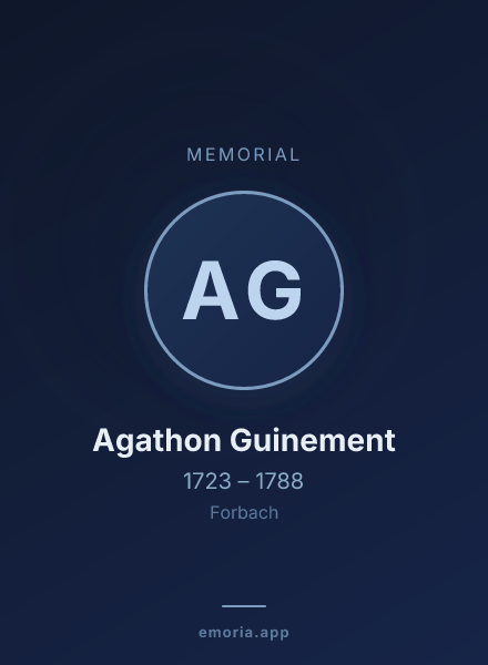 Memorial portrait of Agathon Guinement
