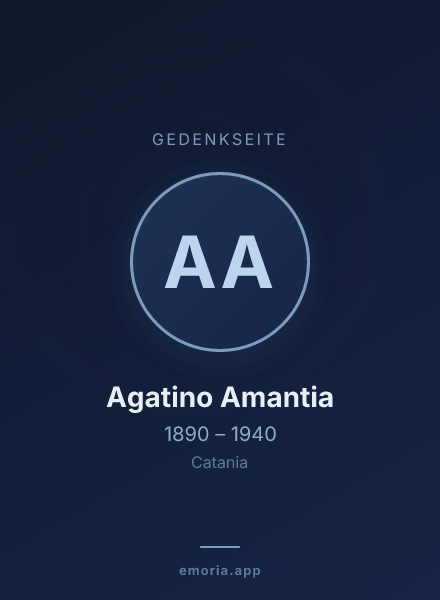 Gedenkportrait von Agatino Amantia