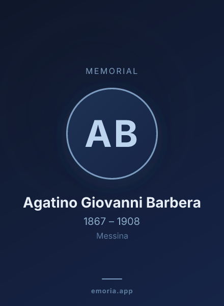 Memorial portrait of Agatino Giovanni Barbera