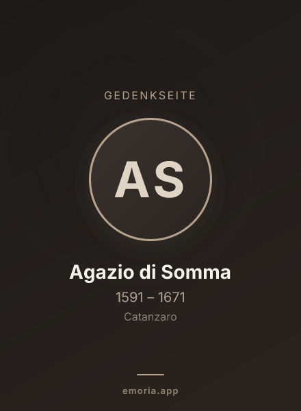 Gedenkportrait von Agazio di Somma