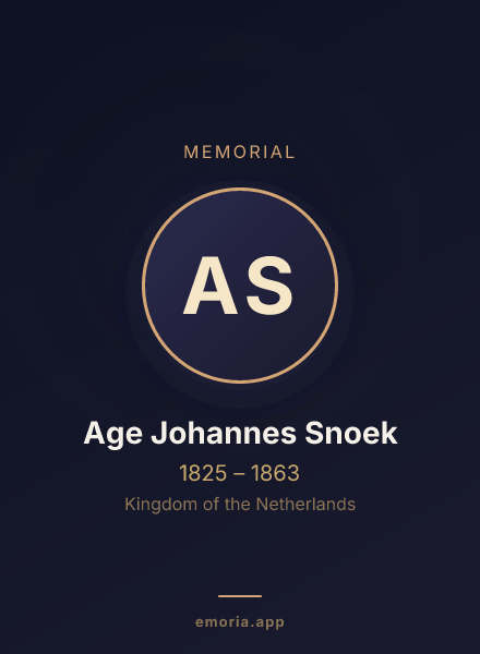 Memorial portrait of Age Johannes Snoek