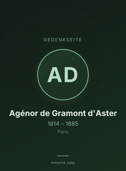 Gedenkportrait von Agénor de Gramont d'Aster