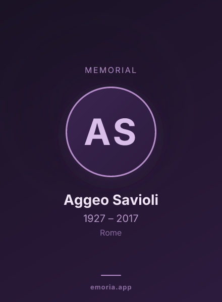 Memorial portrait of Aggeo Savioli