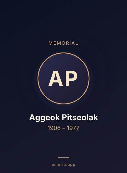 Memorial portrait of Aggeok Pitseolak