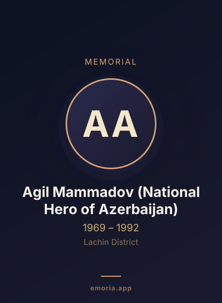 Memorial portrait of Agil Mammadov (National Hero of Azerbaijan)