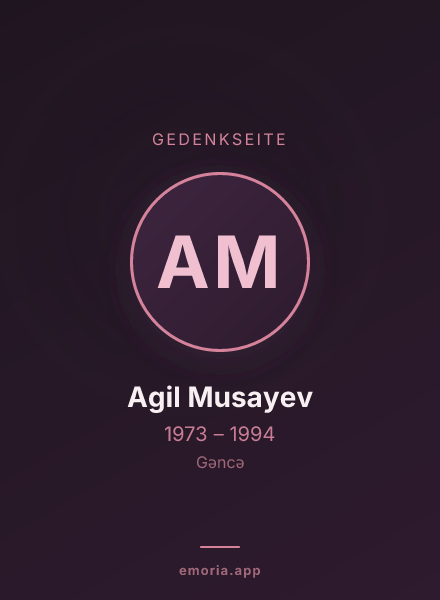 Gedenkportrait von Agil Musayev