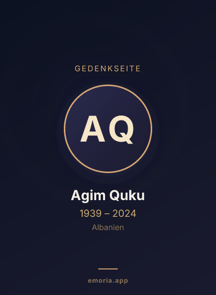 Gedenkportrait von Agim Quku