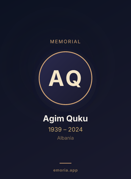Memorial portrait of Agim Quku