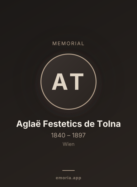 Memorial portrait of Aglaë Festetics de Tolna