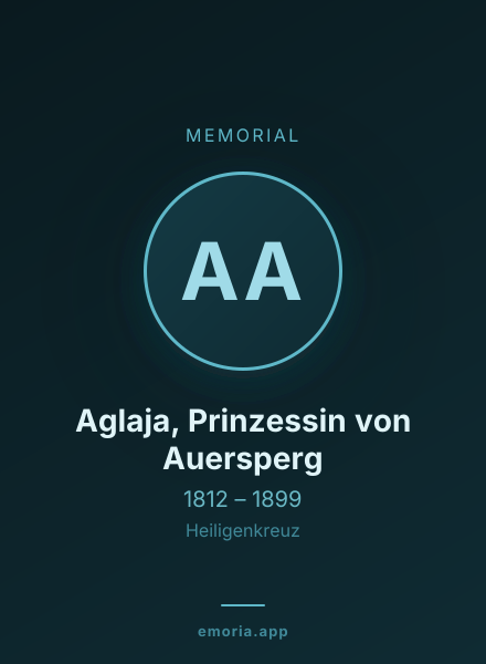 Memorial portrait of Aglaja, Prinzessin von Auersperg