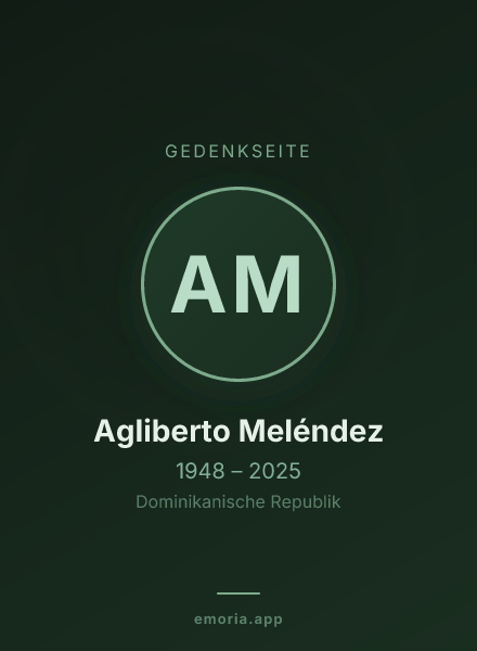 Gedenkportrait von Agliberto Meléndez