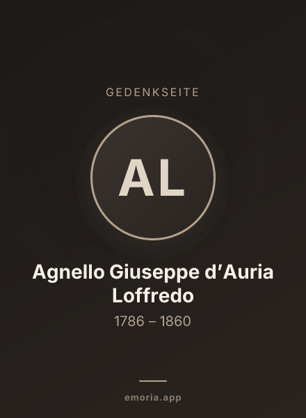 Gedenkportrait von Agnello Giuseppe d’Auria Loffredo
