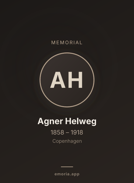 Memorial portrait of Agner Helweg