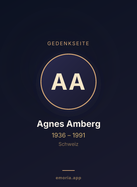 Gedenkportrait von Agnes Amberg