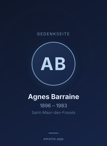 Gedenkportrait von Agnes Barraine