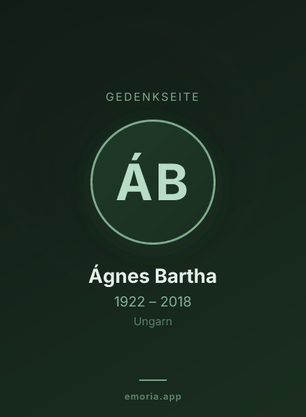 Gedenkportrait von Ágnes Bartha