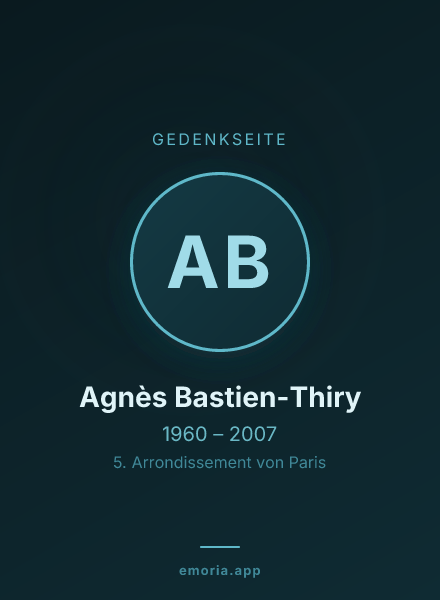 Gedenkportrait von Agnès Bastien-Thiry