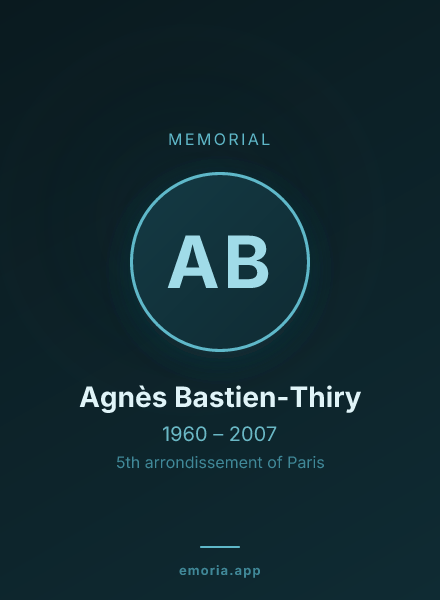 Memorial portrait of Agnès Bastien-Thiry
