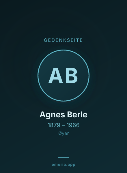 Gedenkportrait von Agnes Berle