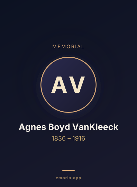 Memorial portrait of Agnes Boyd VanKleeck