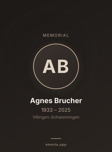Memorial portrait of Agnes Brucher