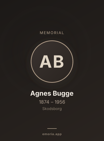 Memorial portrait of Agnes Bugge