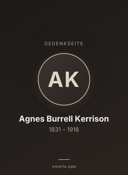 Gedenkportrait von Agnes Burrell Kerrison