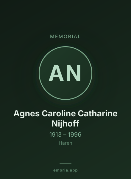 Memorial portrait of Agnes Caroline Catharine Nijhoff