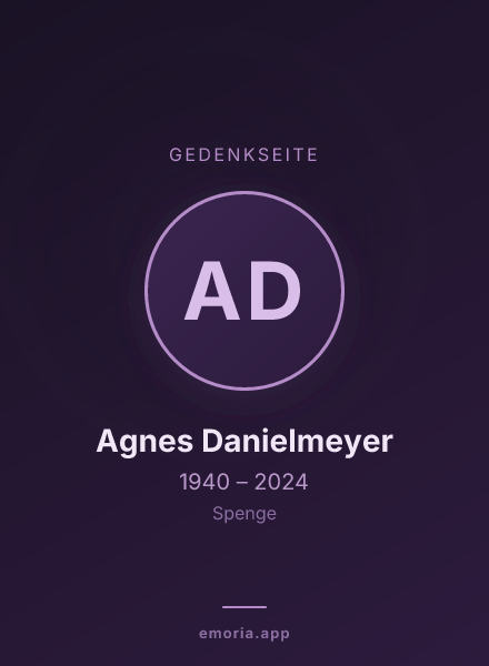 Gedenkportrait von Agnes Danielmeyer