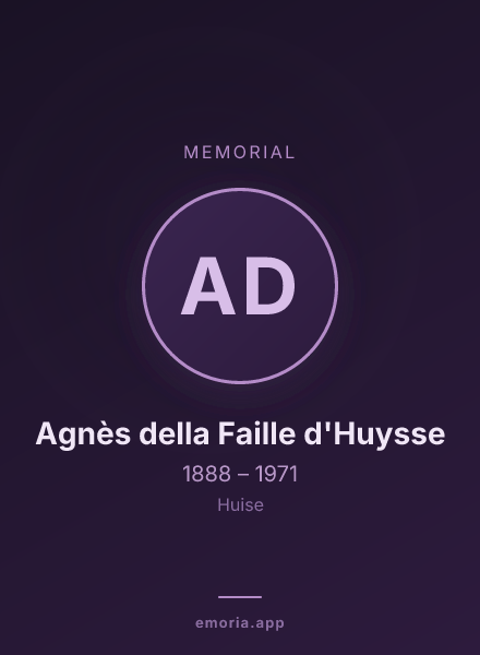 Memorial portrait of Agnès della Faille d'Huysse