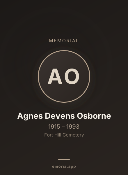 Memorial portrait of Agnes Devens Osborne