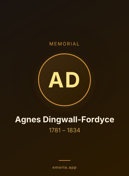 Memorial portrait of Agnes Dingwall-Fordyce
