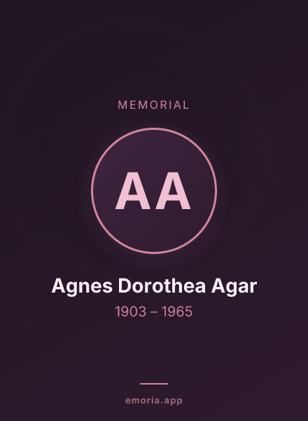 Memorial portrait of Agnes Dorothea Agar