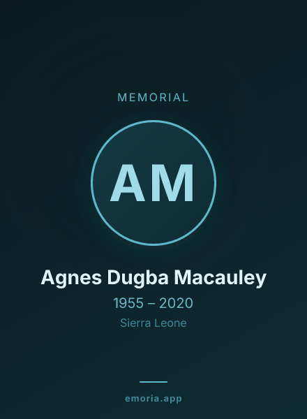 Memorial portrait of Agnes Dugba Macauley