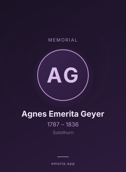 Memorial portrait of Agnes Emerita Geyer