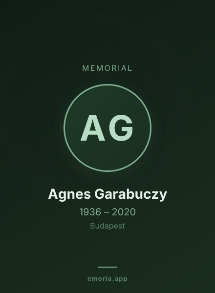 Memorial portrait of Agnes Garabuczy