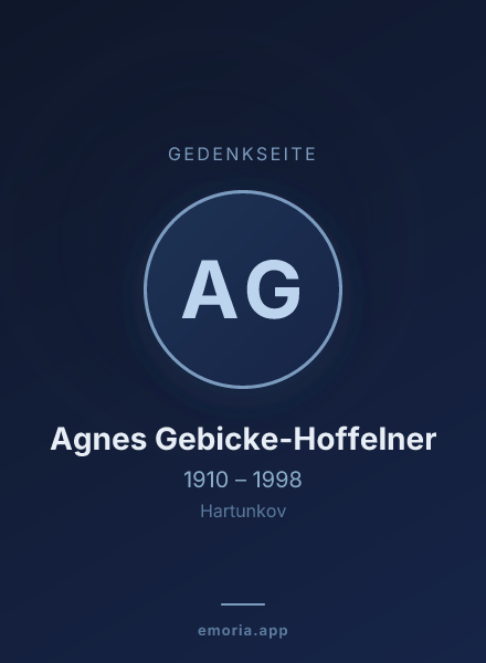 Gedenkportrait von Agnes Gebicke-Hoffelner