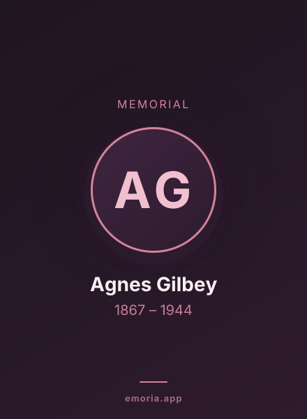 Memorial portrait of Agnes Gilbey