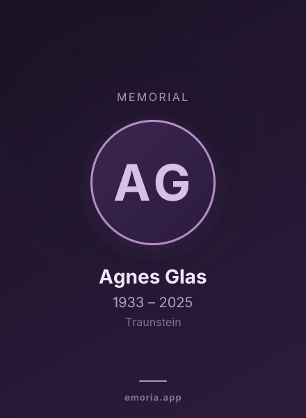 Memorial portrait of Agnes Glas