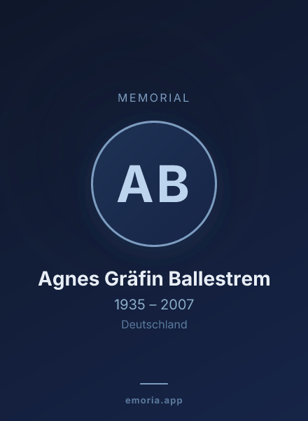 Memorial portrait of Agnes Gräfin Ballestrem