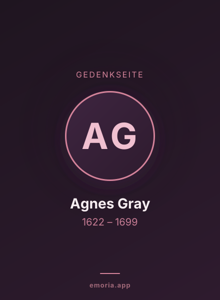 Gedenkportrait von Agnes Gray