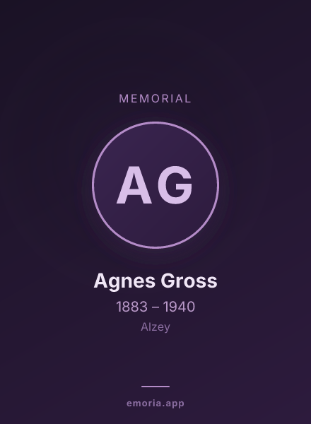 Memorial portrait of Agnes Gross