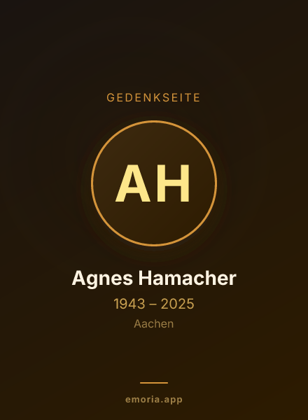 Gedenkportrait von Agnes Hamacher