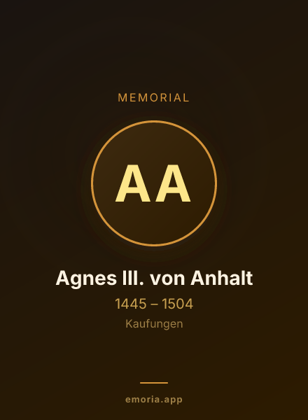 Memorial portrait of Agnes III. von Anhalt