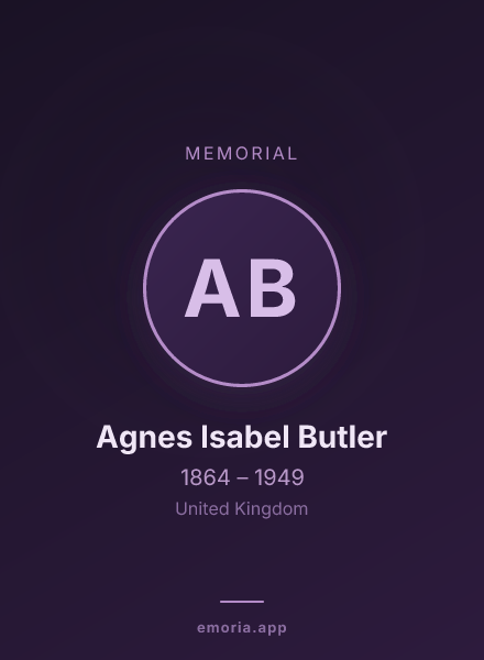 Memorial portrait of Agnes Isabel Butler