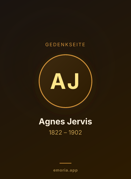 Gedenkportrait von Agnes Jervis