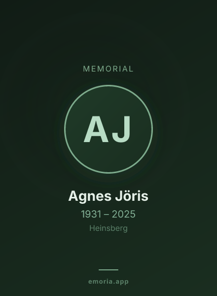 Memorial portrait of Agnes Jöris