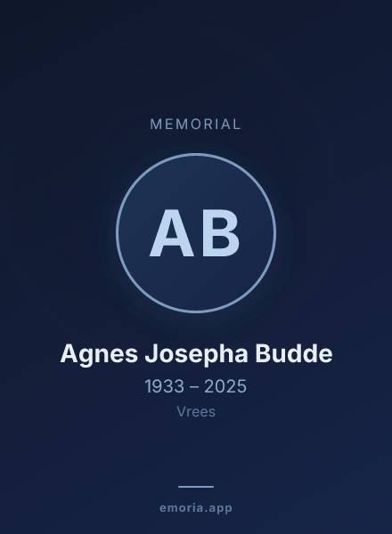 Memorial portrait of Agnes Josepha Budde